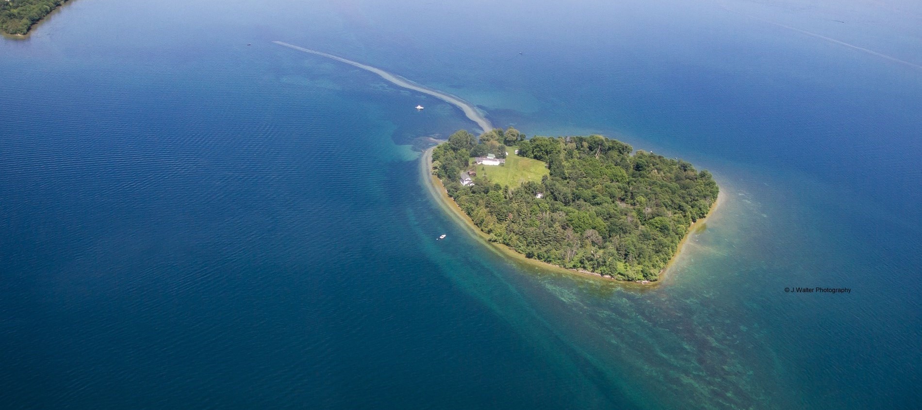 Ariel Picture of Strawberry Island in Ramara