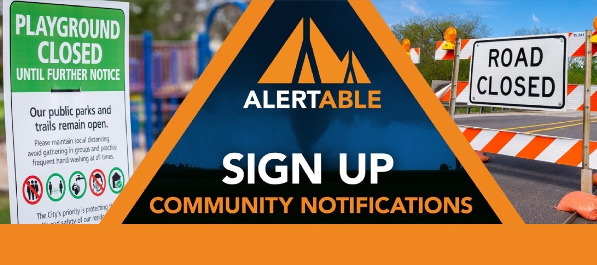Aletable notification background - Community emergency alert system