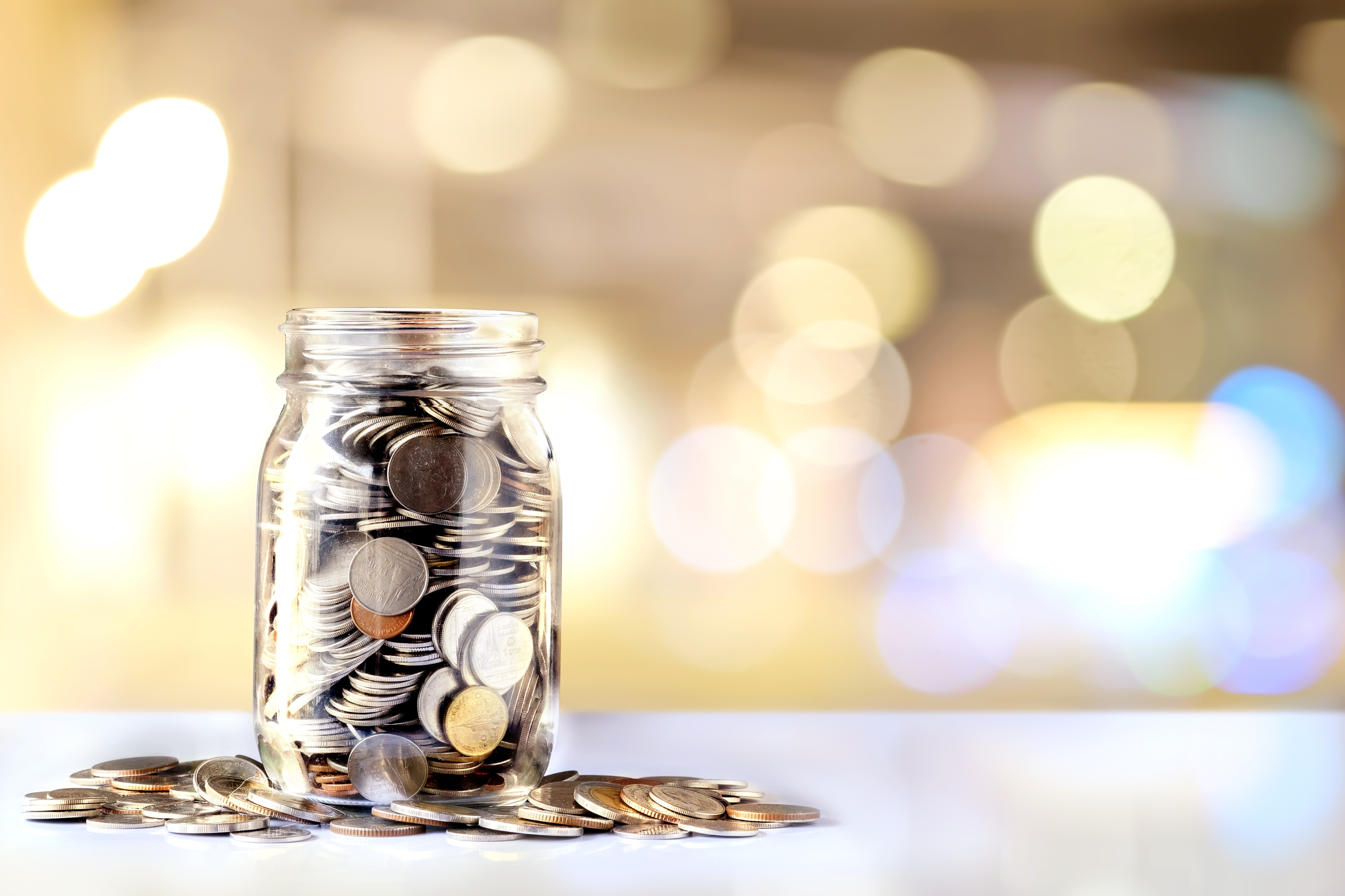 Jar with pennies