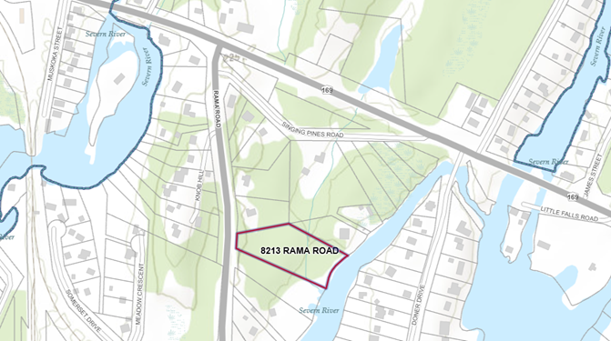 Location Map of 8213 Rama Road