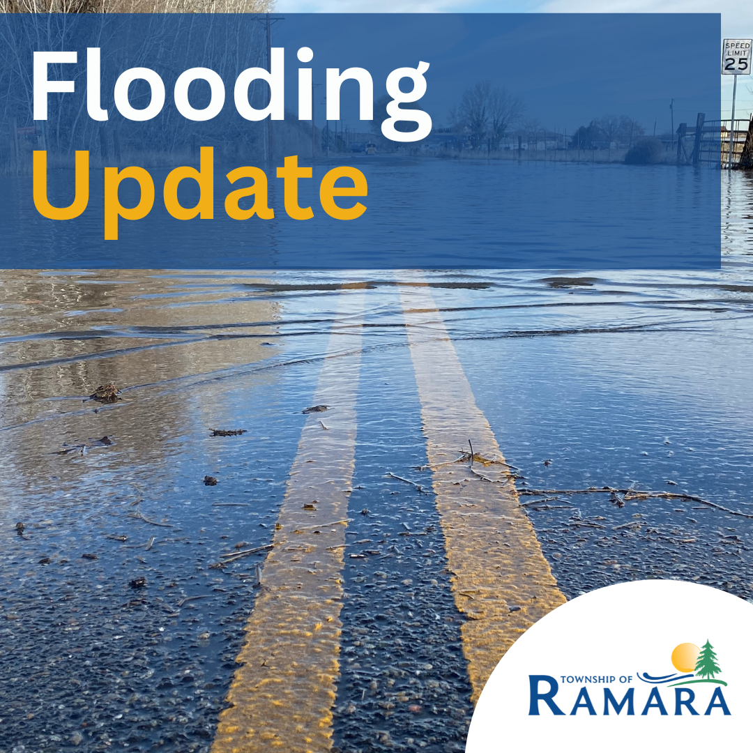 A picture of flooding with the words,'Flooding Update'