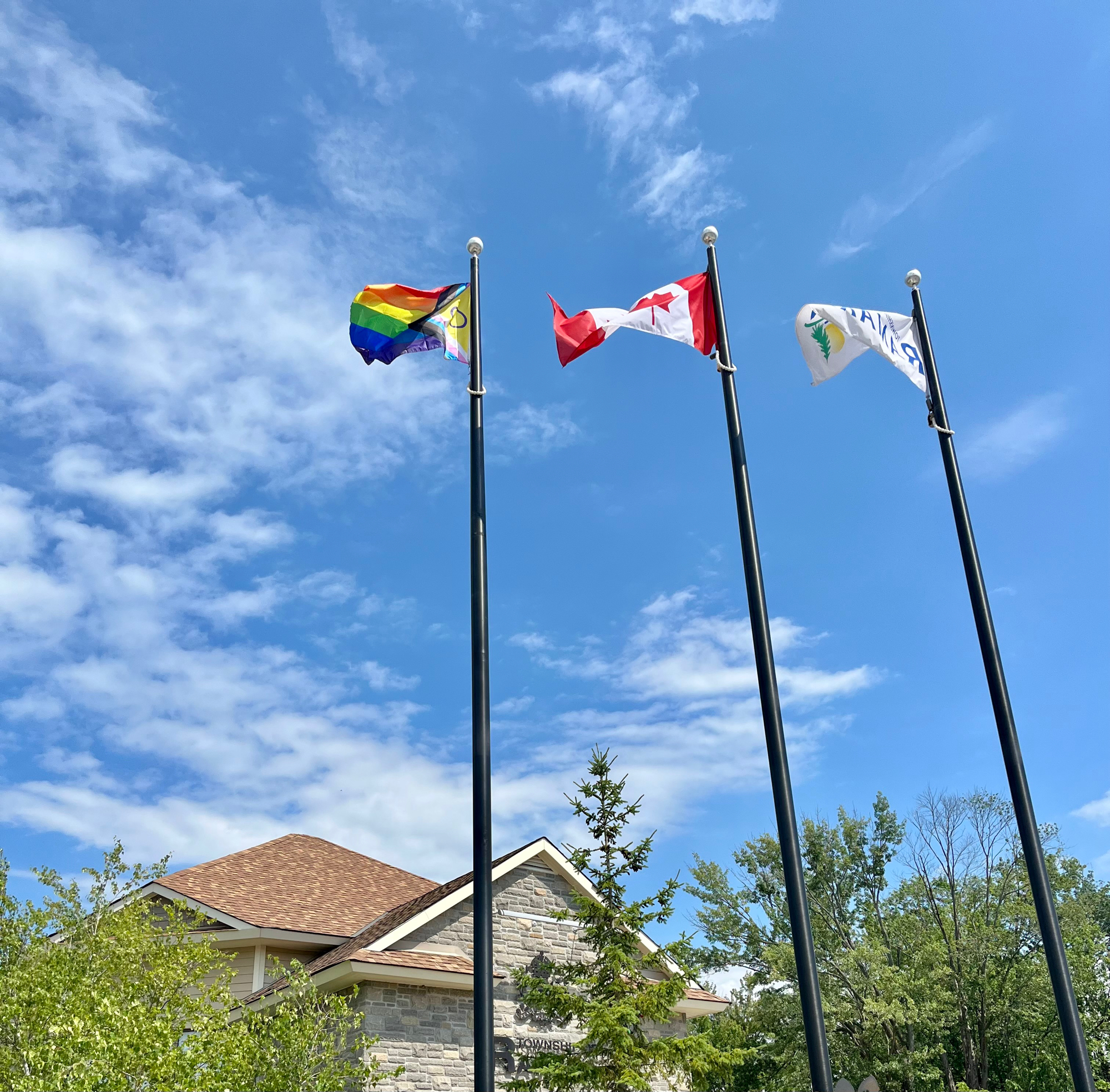 Flags - Intersex Progress Pride Flag, Canadian and Ramara