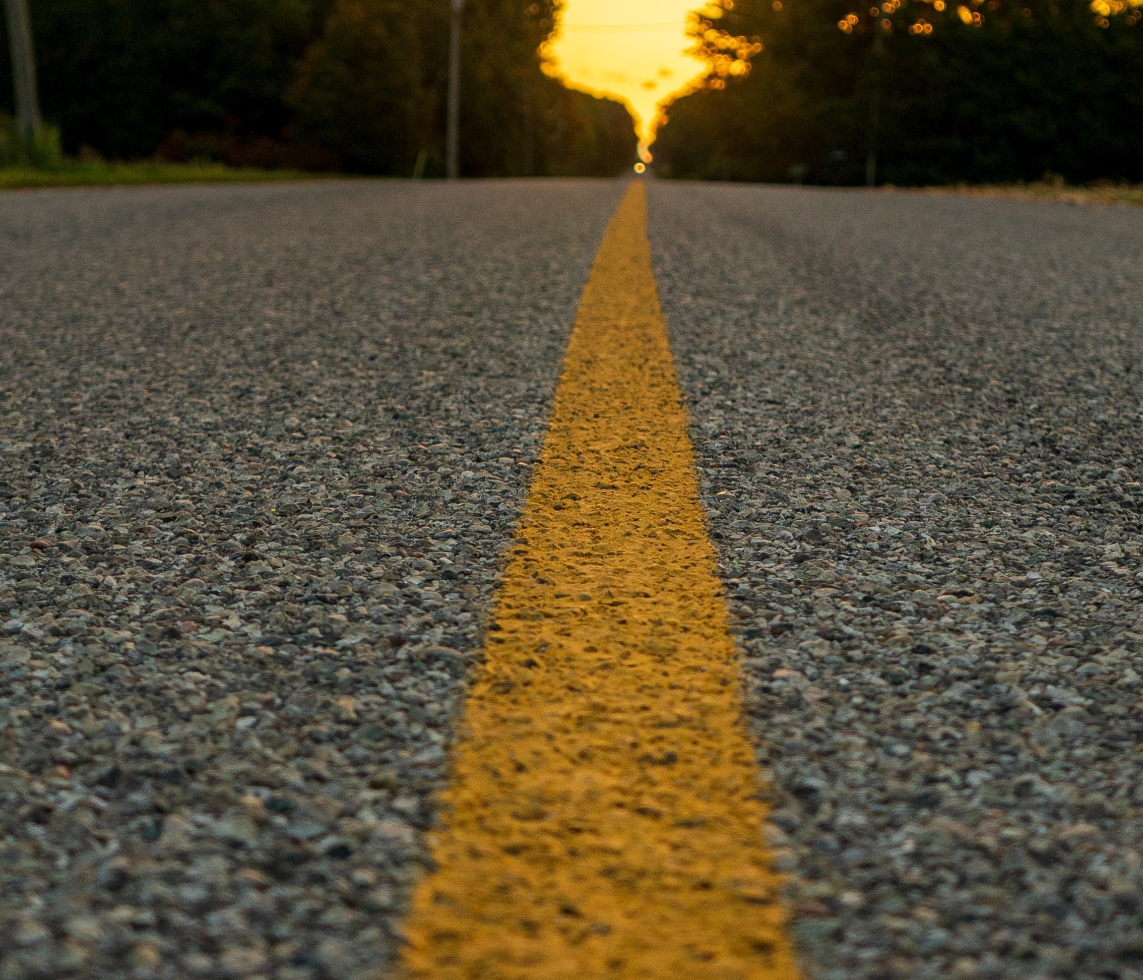 Picture of a road way with painted line