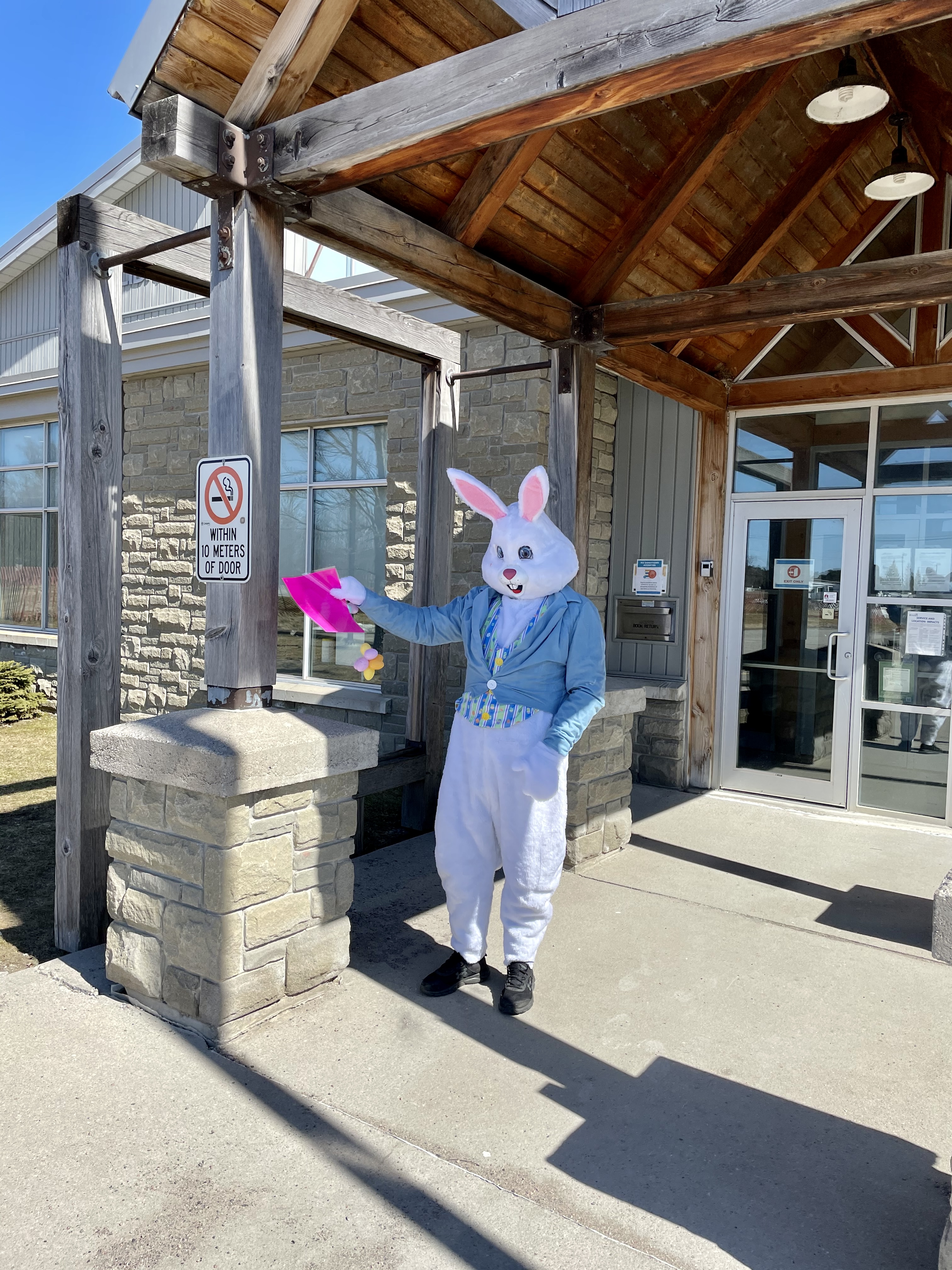 Easter bunny at the Ramara Centre