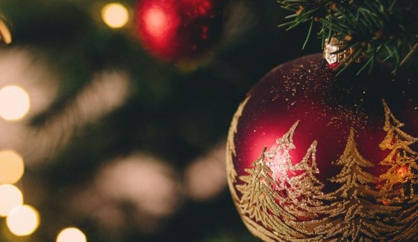 Christmas ball in a tree