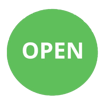 Green circle with the words 'Open'